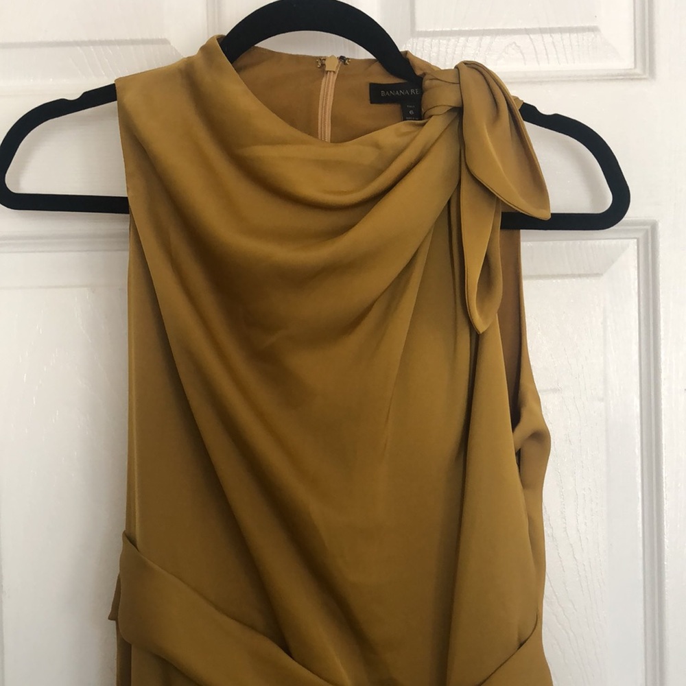Beautiful Satin Chartreuse Dress
